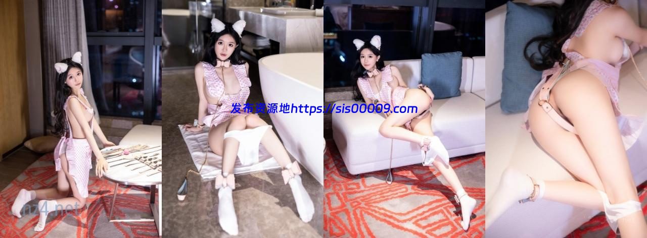 顶级女模最新尺度升级！颜值巅峰秀人网当红女神模特【谢小蒽】私拍，粉色女仆狗链鞭打手指高速摩擦高潮喷水 [110P+5V/510MB] 4