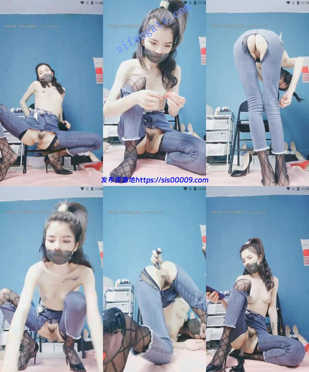 【瑜伽女神】175超级大长腿，开裆牛仔裤，高跟鞋插屁眼 2