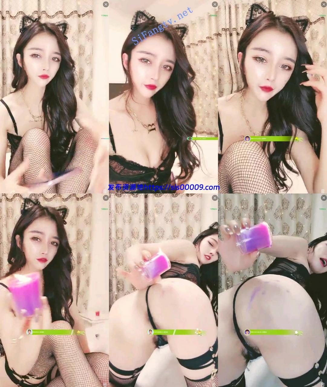 网红模特【哎呦喂好骚】超高颜值的女神道具紫薇滴蜡爆菊 1