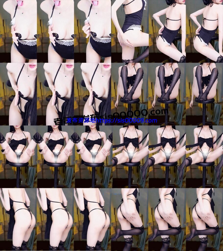 【CC 白妖妖】千元大尺定制热舞 丁字紧勒 黑色乳贴白皙美乳抖抖抖！【2V】【449M】 1