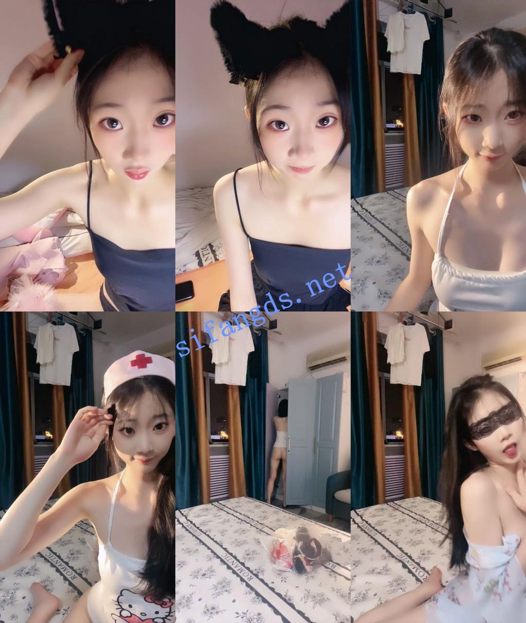 超纯美少女！【呆呆小羊儿】身材纤细 难得露脸道具自慰~ 2