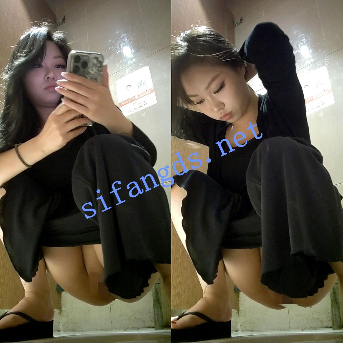 ❤️【厕拍】全景前拍 无毛一线天尿完都不用擦 还呕吐 3