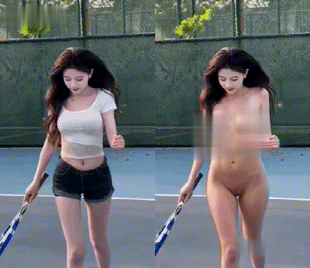 【AI脱衣】抖音网红：抖音网红山海观雾-刘二萌脱衣对比 3