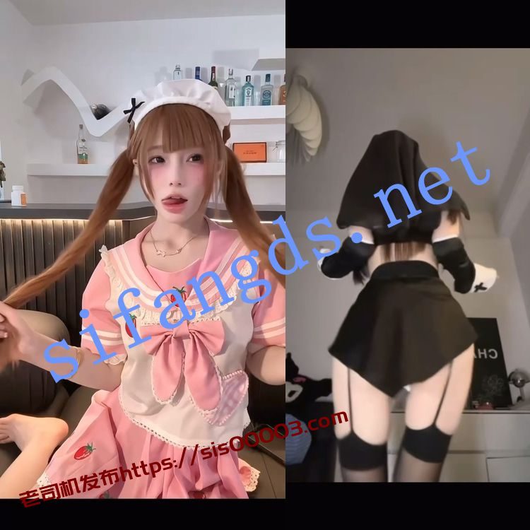 抖音快手近120万粉阿黑颜魅魔-蛇妈 制服魅惑福利【23V】【717M】 16