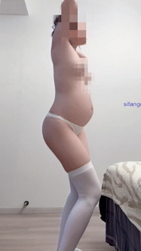 ㊙️首发㊙️稀缺㊙️推特极骚孕妇 牙牙 定制顶胯裸舞视图 5