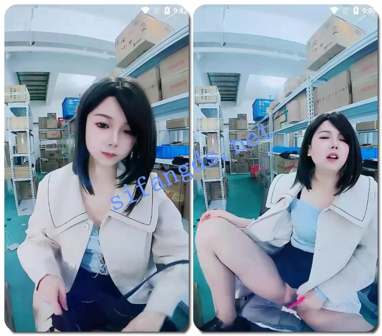 ██仓库管理员！【沫筱夏】上班跳蛋直播，厕所自慰喷水 2