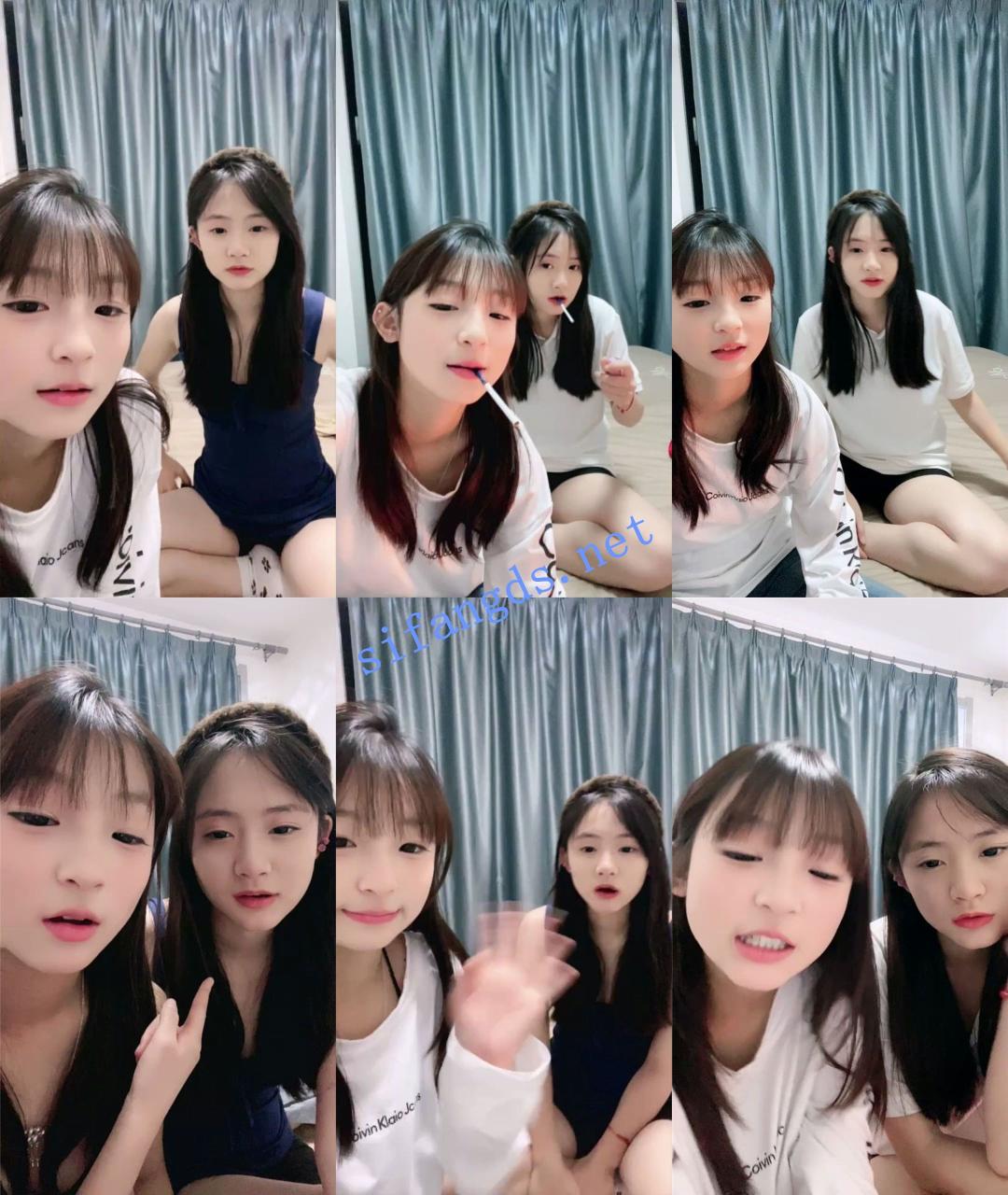 ☑️新人！两个学生跳裸舞~【双人童颜巨乳】裸舞~自慰~爽~ 1