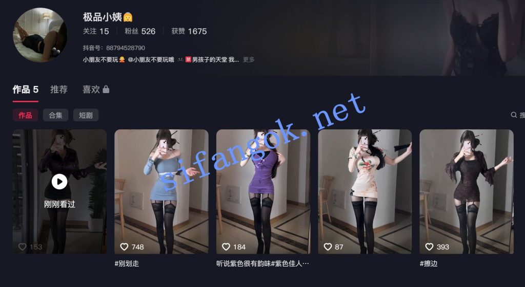 【抖音】极品小姨 S型极品身材主播 花式情趣内衣漫舞15V【15V】【484M】 1