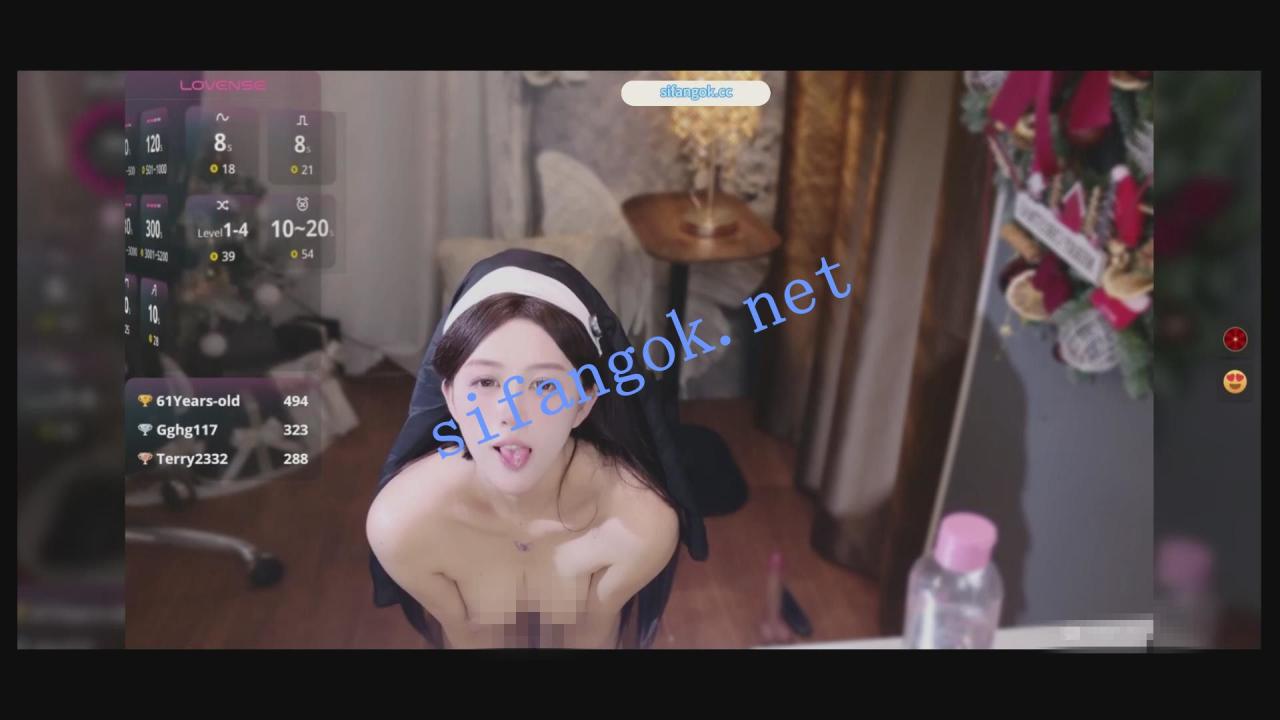 【ST】❤️御姐女神Honey-wanning超大阳具修女装 喷水开票大秀 8