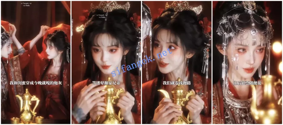 【AI短剧】顶级美学之逃婚姐妹花！ 9