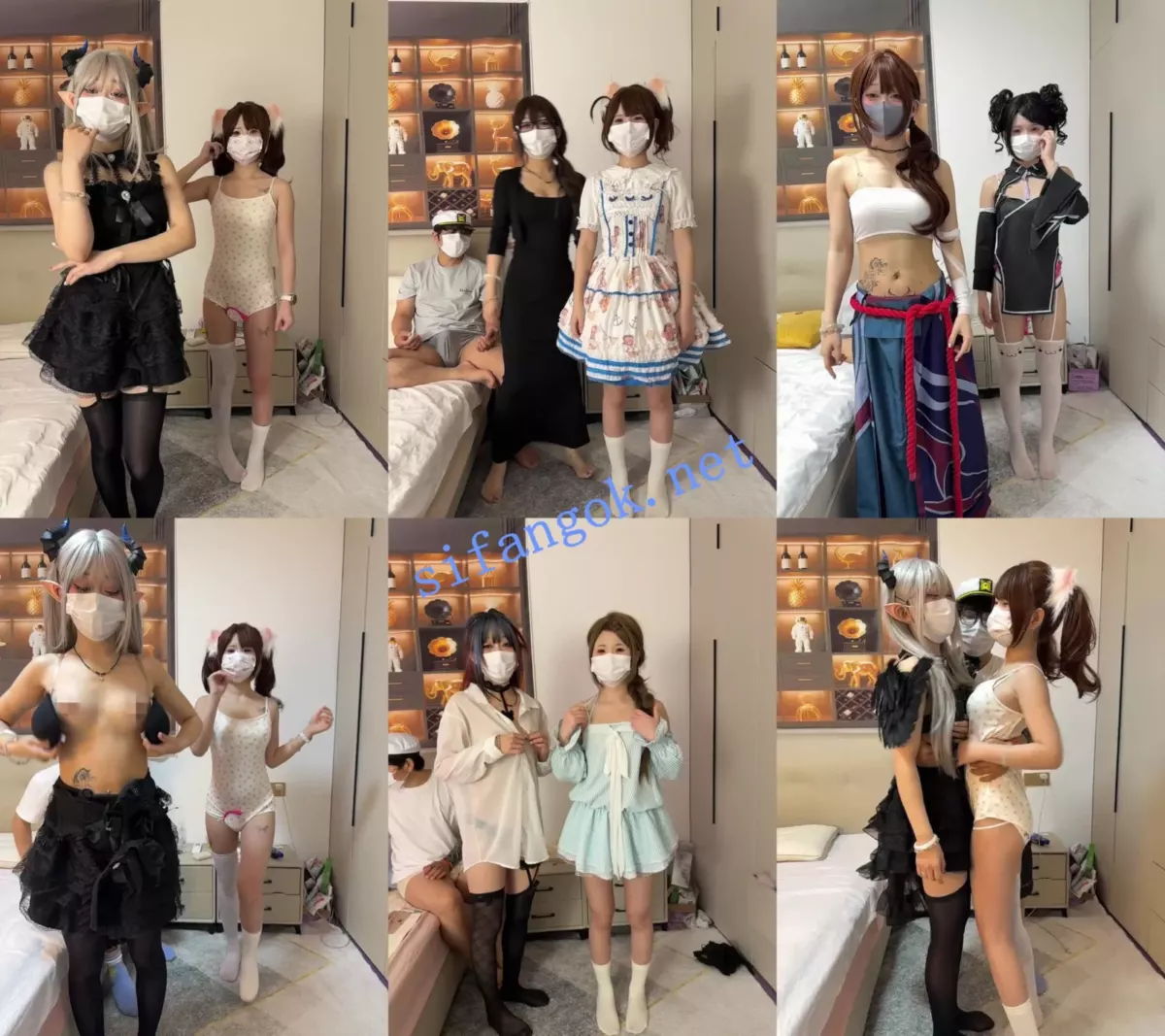 ☑️新人！两个cos圈学生被干了~【dingding520】双飞~裸舞~秒射 1