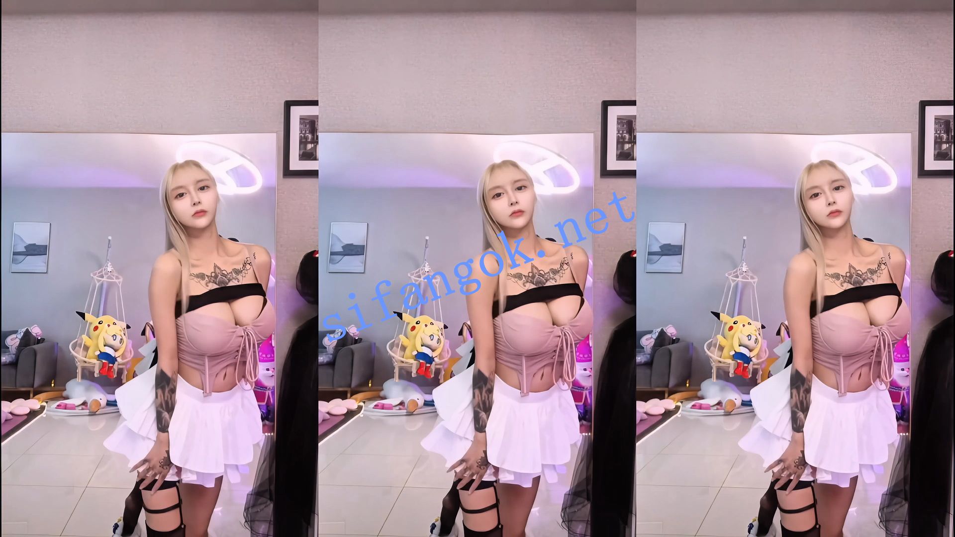【抖音】简鸽 120万粉网红 细腰巨乳 颜值主播 情趣骚舞17V 17