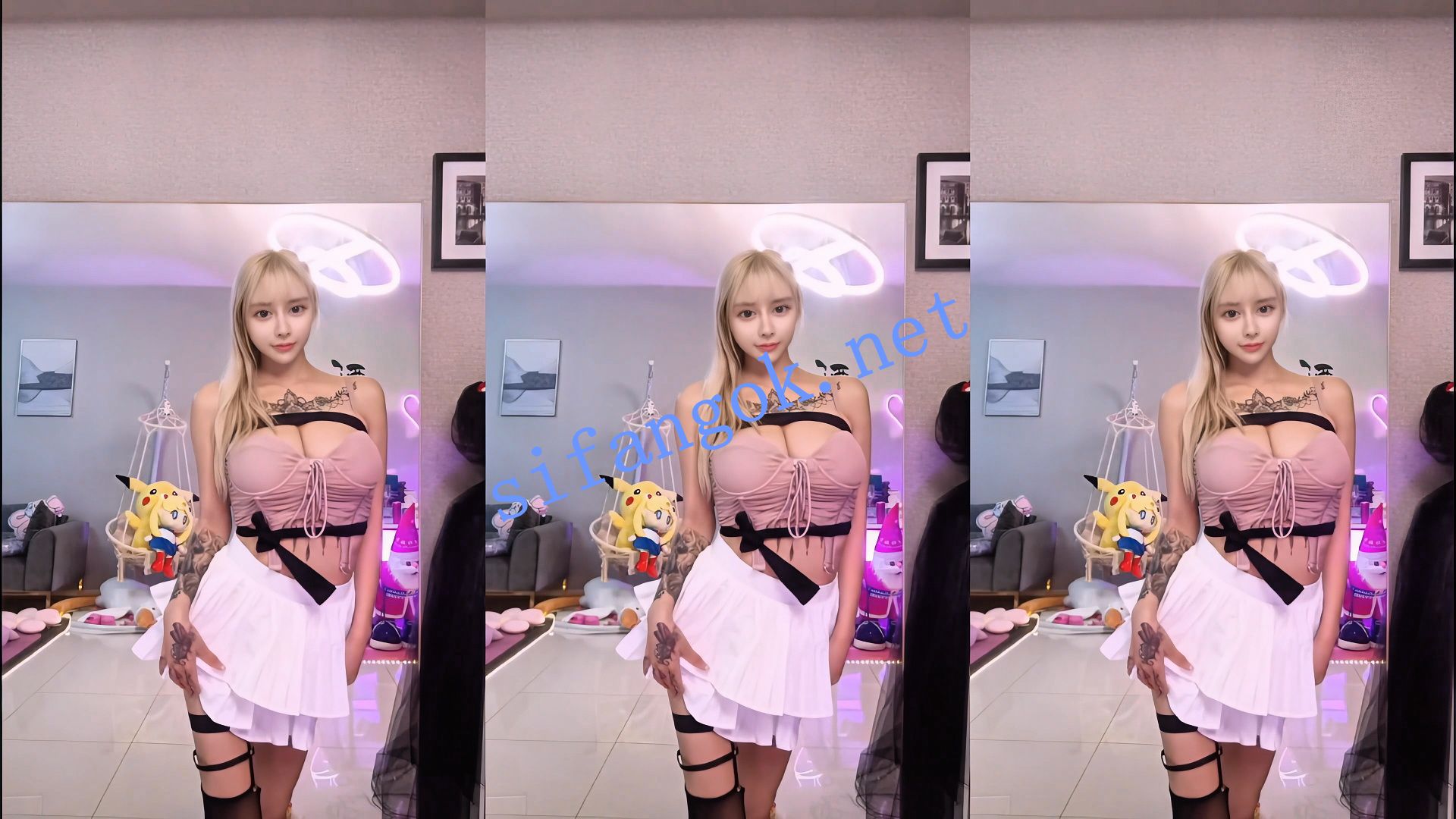 【抖音】简鸽 120万粉网红 细腰巨乳 颜值主播 情趣骚舞17V 18