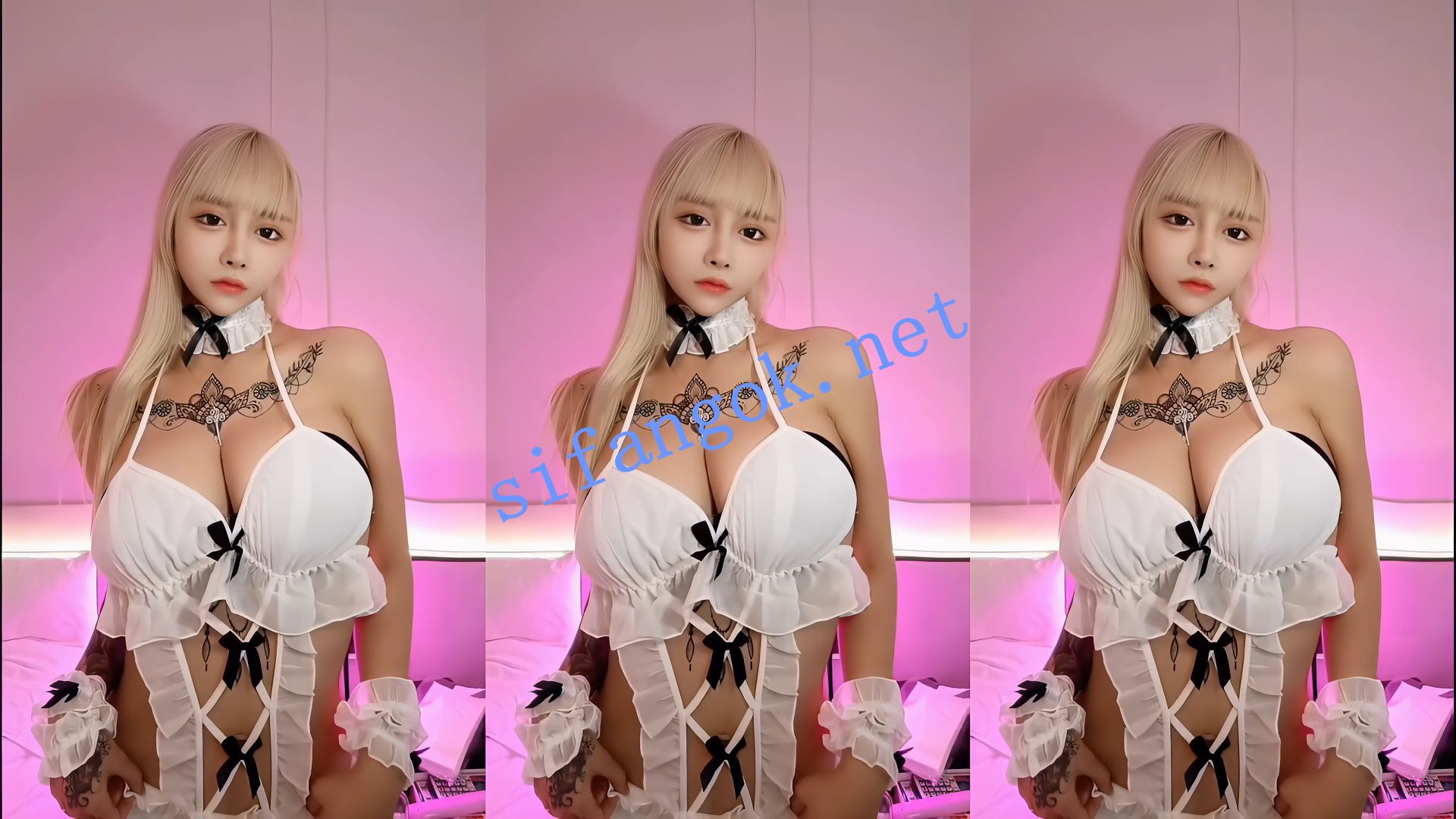 【抖音】简鸽 120万粉网红 细腰巨乳 颜值主播 情趣骚舞17V 4