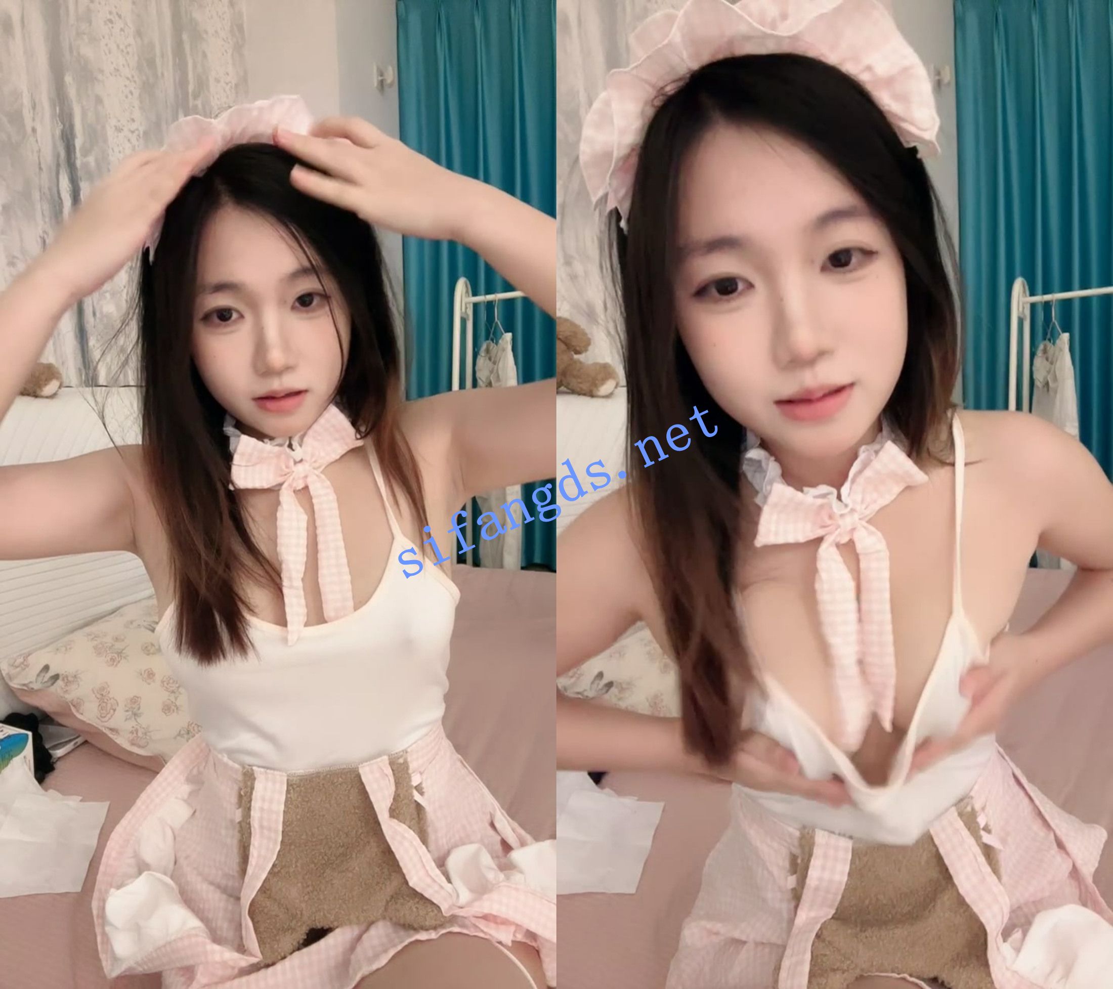 ██好纯，好可爱的学妹~【猫猫】美女跟男友啪啪内射直播 2