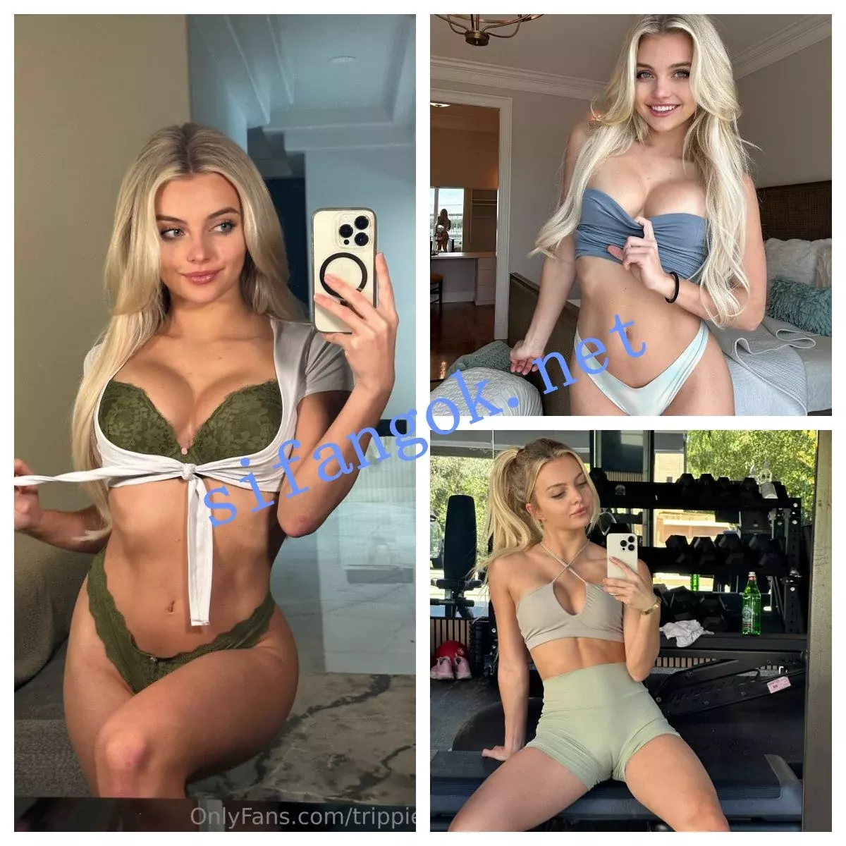 【Onlyfans】INS 顶级时装模特 健身博主 trippie bri 做爱内射3P PPV 1