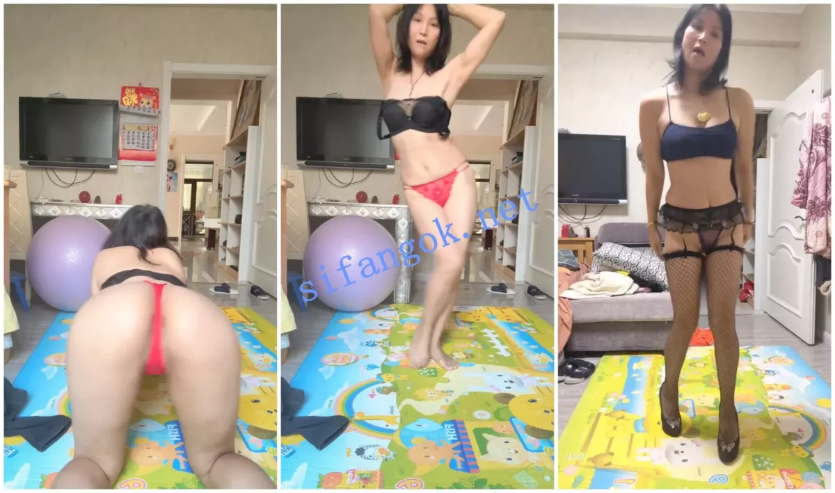 【快手福利】风骚熟女【人间富贵花】内衣黑丝透视骚舞 4